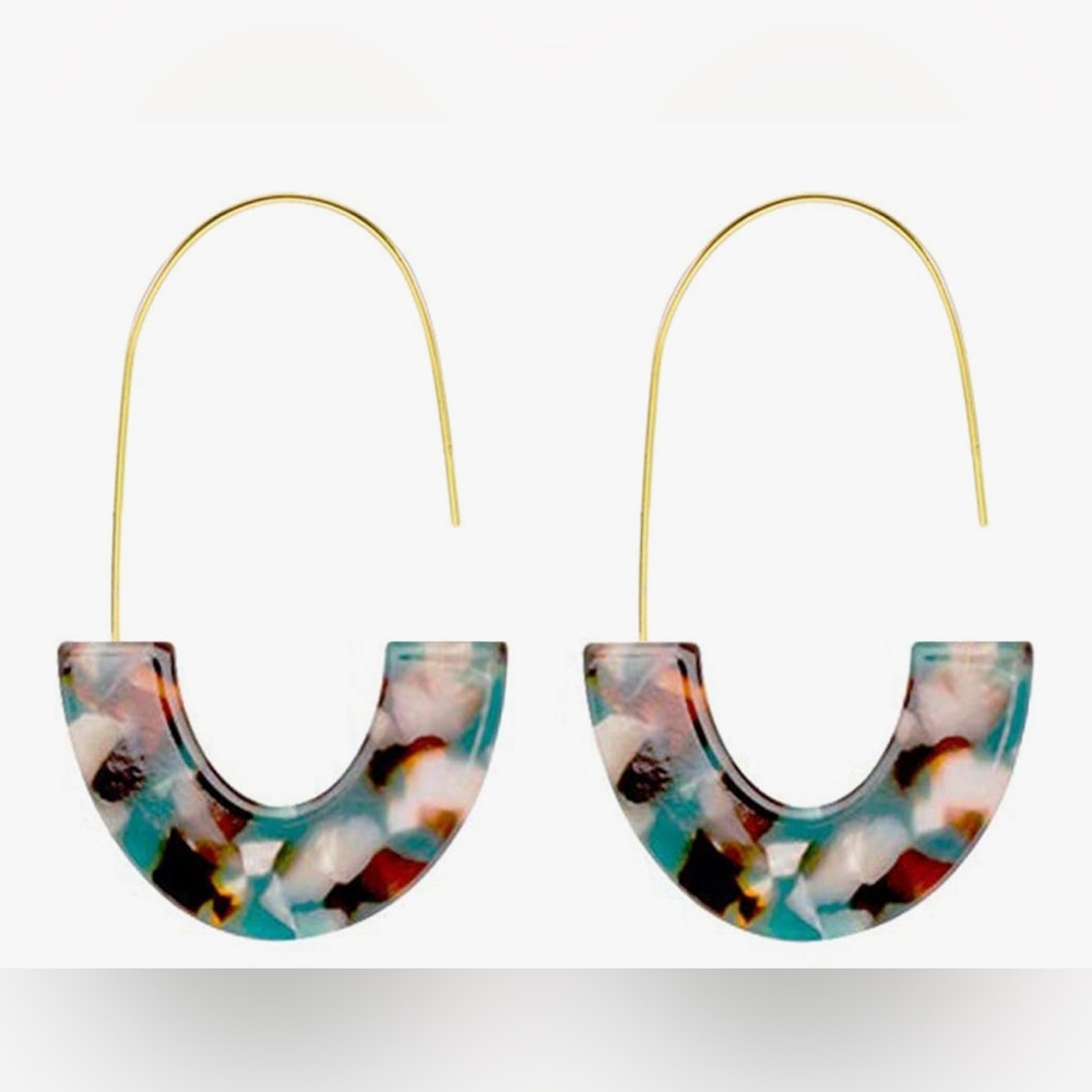 Acrylic Earrings Statement Tortoise Earrings Resin Drop Dangle